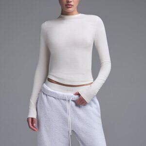 SKIMS Cotton Jersey Long Sleeve - Marble